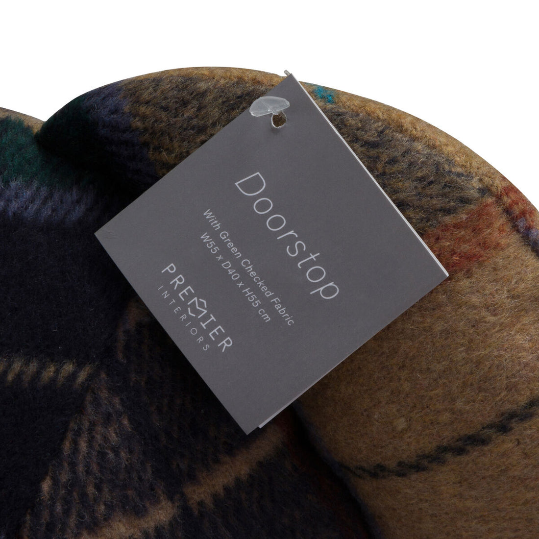 Heritage Large Green Check Tartan Bear Door Stop