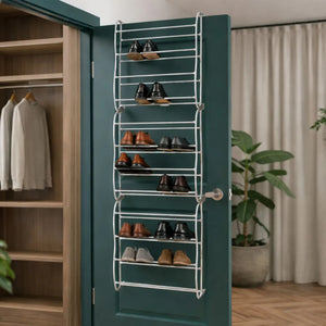 Over Door Cream 12 Tier Shoe Rack | Tavia