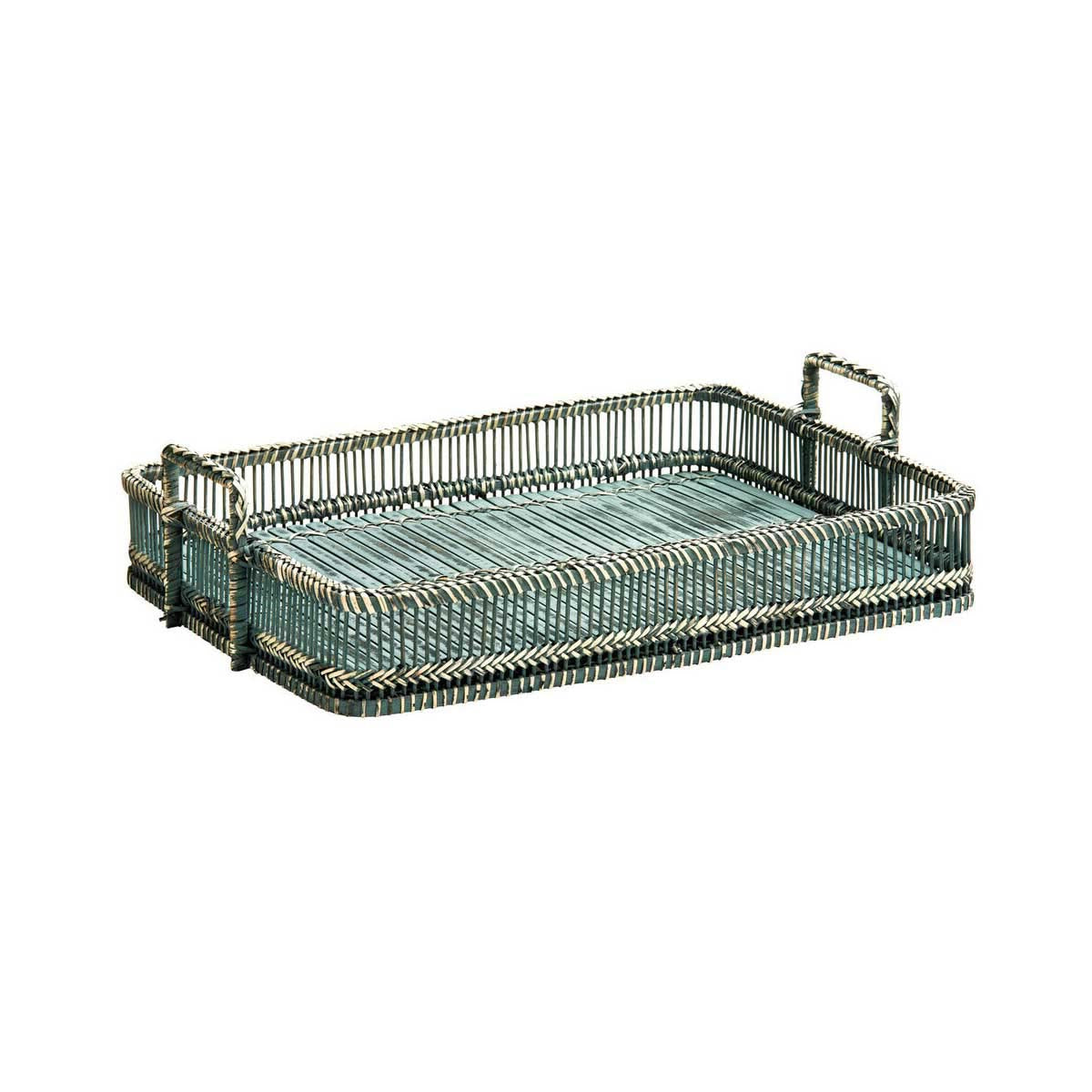 Rustic Grey Washed Rectangular Tray