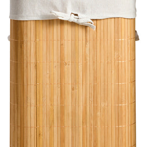 Natural Bamboo Square Laundry Hamper | Kankyo
