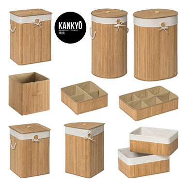 Kankyo Natural Bamboo Corner Laundry Ham