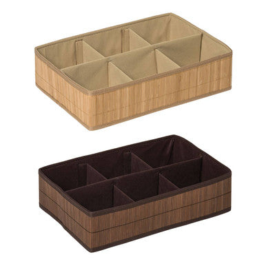 Kankyo 6 Sections Dark Brown Storage Box