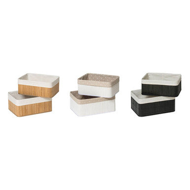Kankyo Set Of Two Black Bamboo Storage Boxes