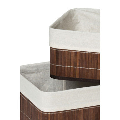 Kankyo Dark Brown Bamboo Storage Boxes
