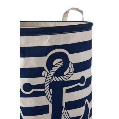 Anchor Blue And White Laundry Bag