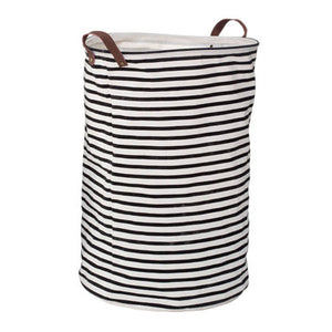 Stripe Black And Natural Laundry Bag