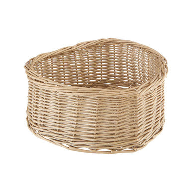 Wicker basket on a white background