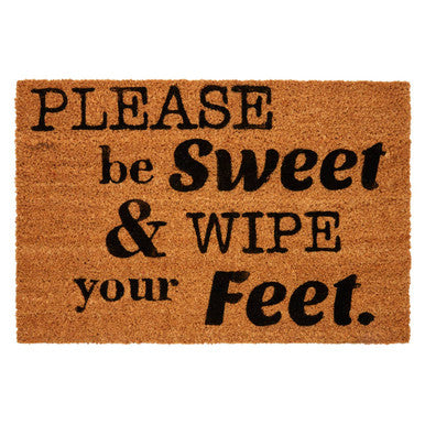 Doormat with text &