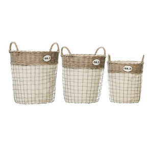 Set Of Three Lida Round Laundry Baskets