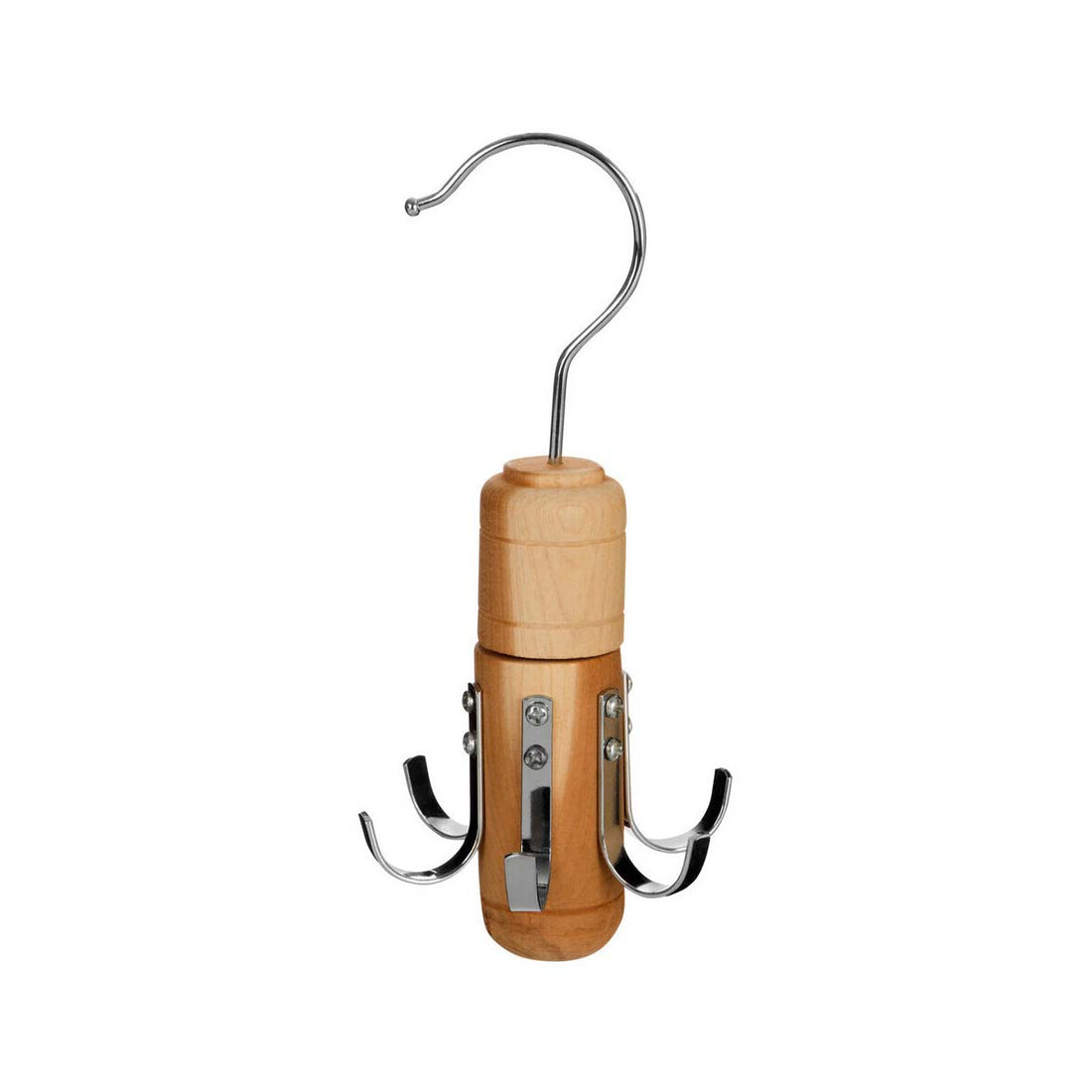 The Dandy Sparrow Cedar Wood 6 Hook Tie And Belt Hanger