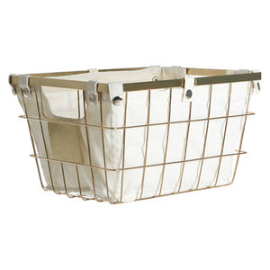Harga Medium Gold Finish Iron Wire Storage Basket