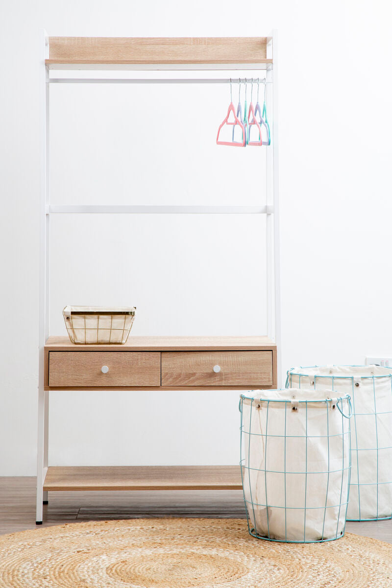 Harga Set Of Two Round Blue Wire Laundry Baskets