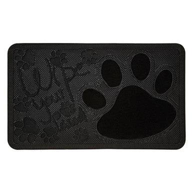 Wipe Your Paws Black Coir Doormat