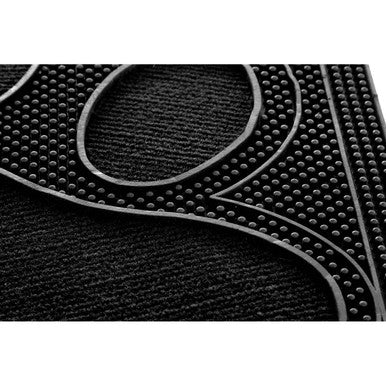 Wipe Your Paws Black Coir Doormat