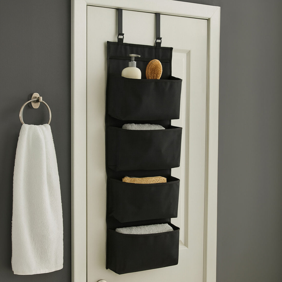Verti Over Door Black Hanging Organiser