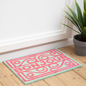 Neon Bonjour Doormat | Coir