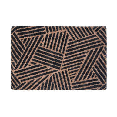 Doormat with geometric pattern on a white background