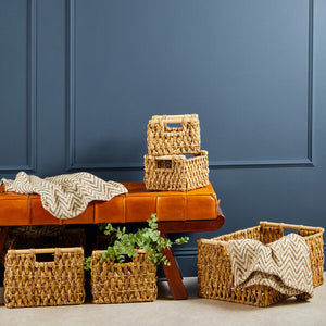 Set of 5 Water Hyacinth Storage Baskets | Lidi