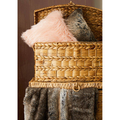 Lidi Set Of Six Water Hyacinth Storage Baskets.