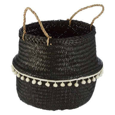 Small Black Seagrass Basket