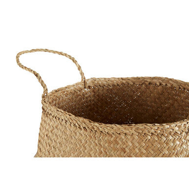 Black And Natural Medium Seagrass Basket