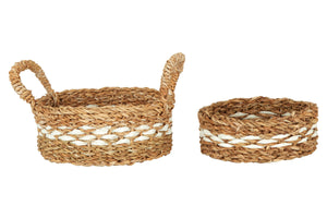 Lidi Set of Two Round Seagrass Baskets