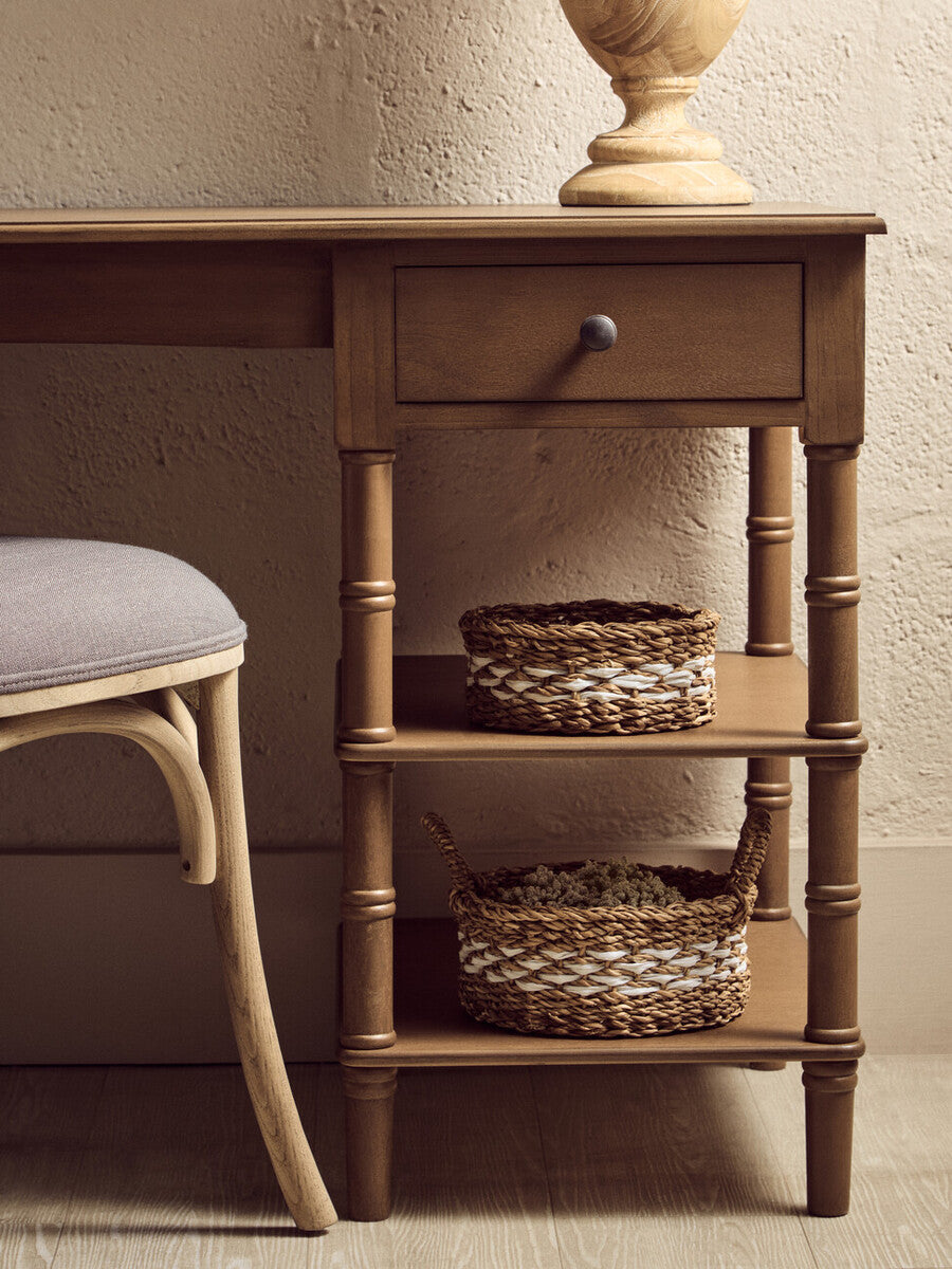 Lidi Set of Two Round Seagrass Baskets - Image 4