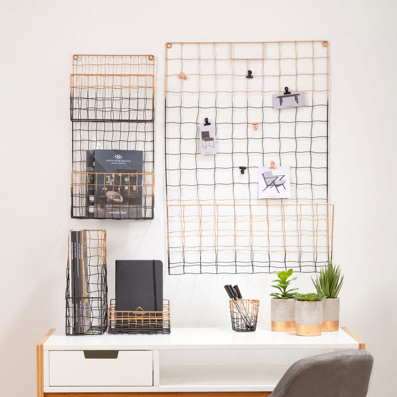 Mimo Wall Mount Magazine Rack With Clips