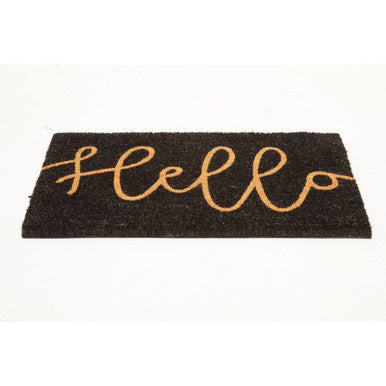 Filta Hello Black Coir Doormat
