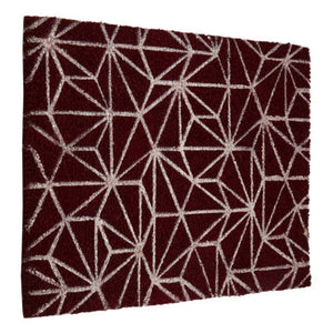 Mimo Dark Red Geometric Doormat