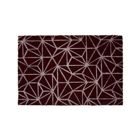 Mimo Dark Red Geometric Doormat