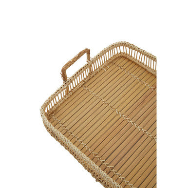 Rustic Rattan/Bamboo Natural Rectangular