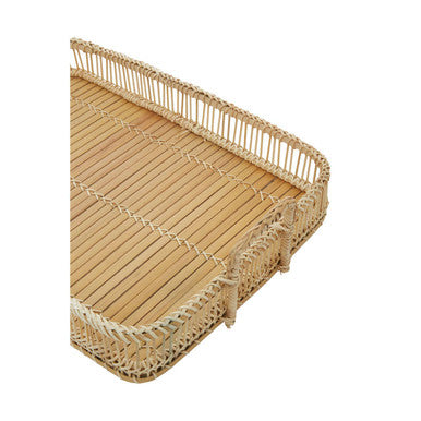Rustic Rattan/Bamboo Natural Rectangular