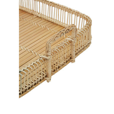Rustic Rattan/Bamboo Natural Rectangular