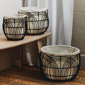 Arles Set Of 3 Rattan Baskets