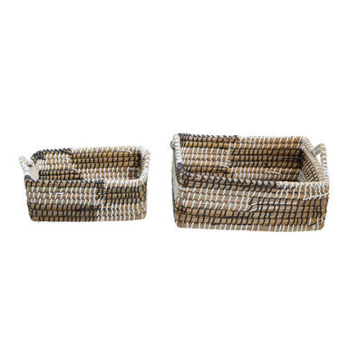 Lidi Set Of Two Straw Baskets