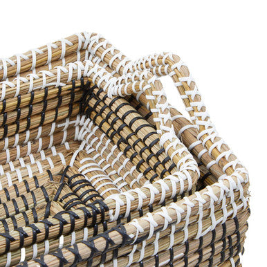 Lidi Set Of Two Straw Baskets