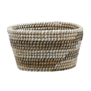 Lidi Set Of Three Oval Straw Baskets