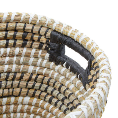 Lidi Set Of Three Oval Straw Baskets