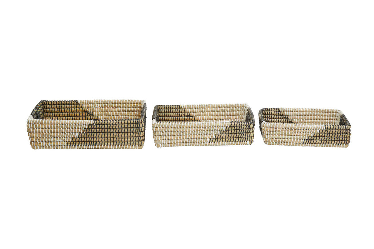 Set of Three Straw Baskets - Image 1