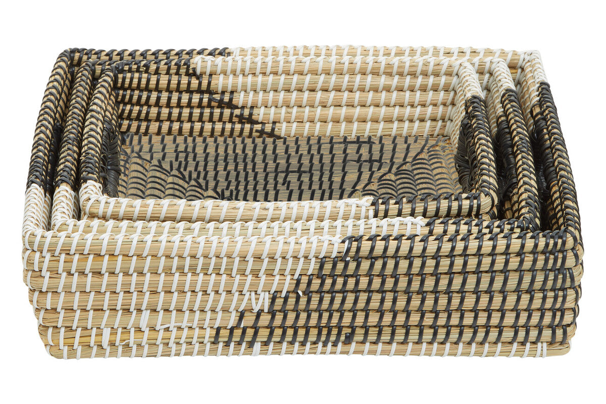 Set of Three Straw Baskets - Image 2