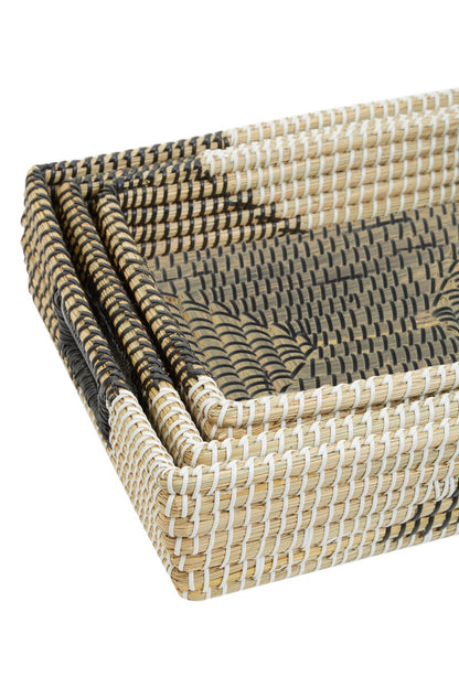 Set of Three Straw Baskets - Image 3