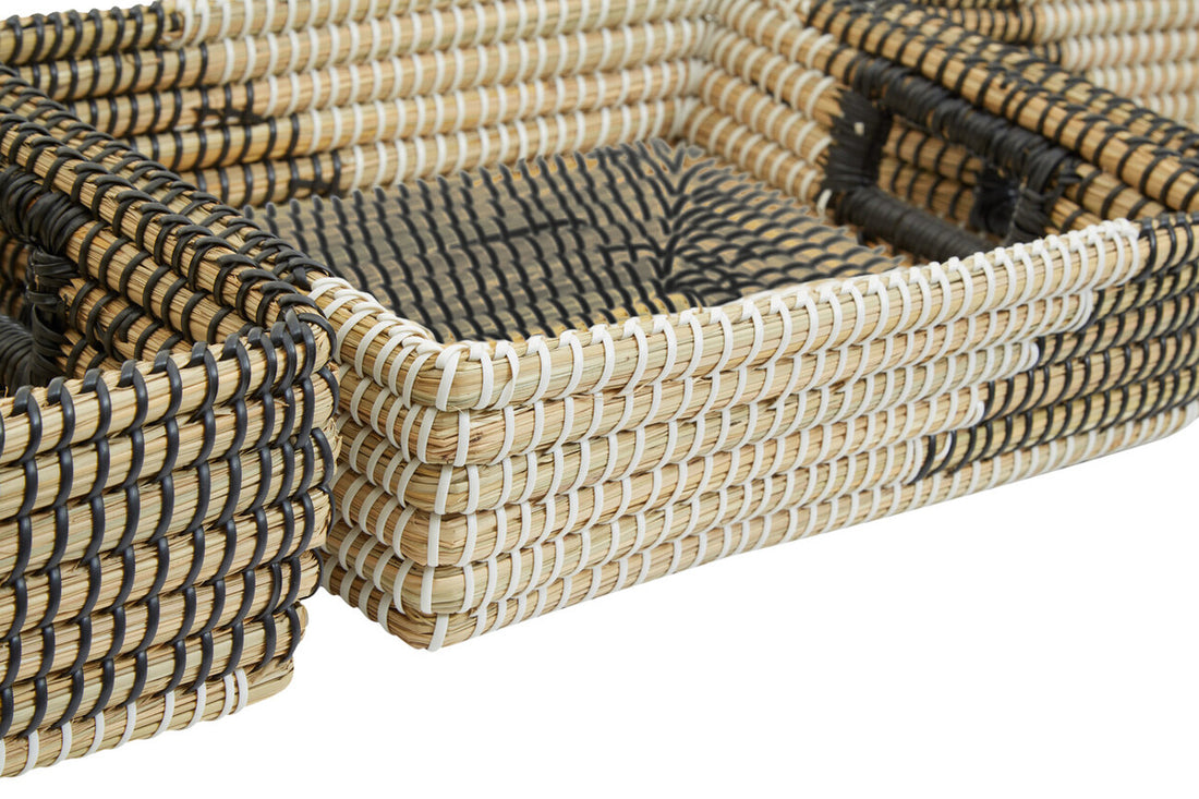 Set of Three Straw Baskets - Image 5