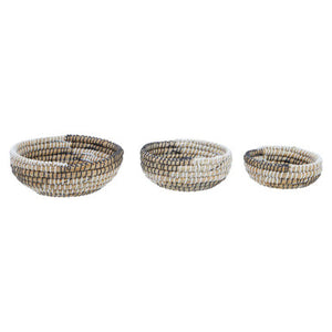 Lidi Set Of 3 Baskets With Black And White Detail