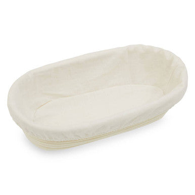 Smith Rattan Oblong Bread Proofing Basket With Liner