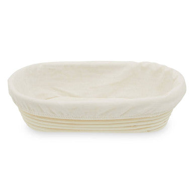 Smith Rattan Oblong Bread Proofing Basket With Liner