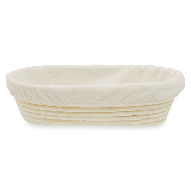 Smith Rattan Oblong Bread Proofing Basket With Liner