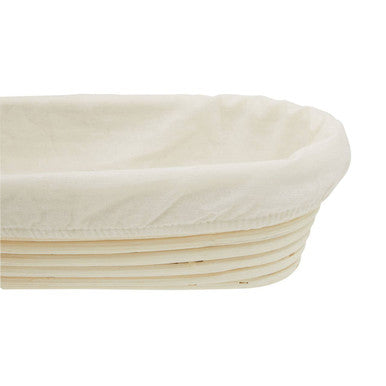 Smith Rattan Oblong Bread Proofing Basket With Liner