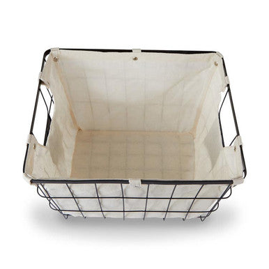 Harga Large Matte Black Wire Storage Bas