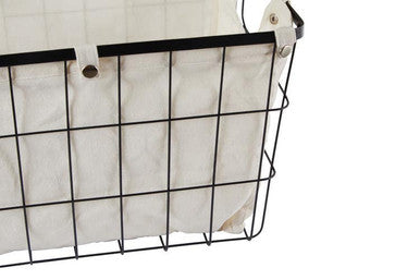 Harga Large Matte Black Wire Storage Bas